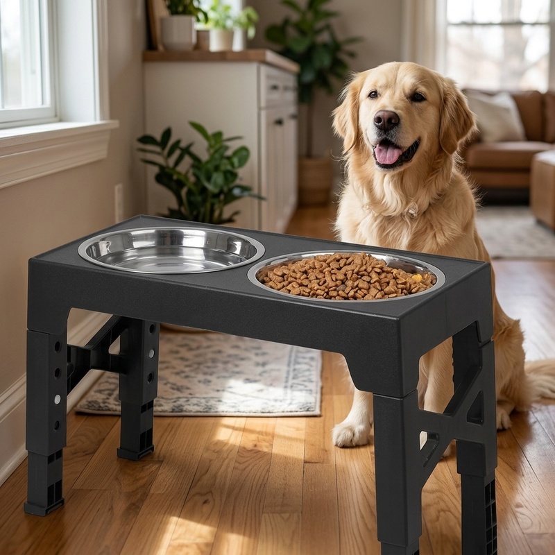 Royal Canin Food Medium - Adjustable Elevated Dog Feeder with Double
