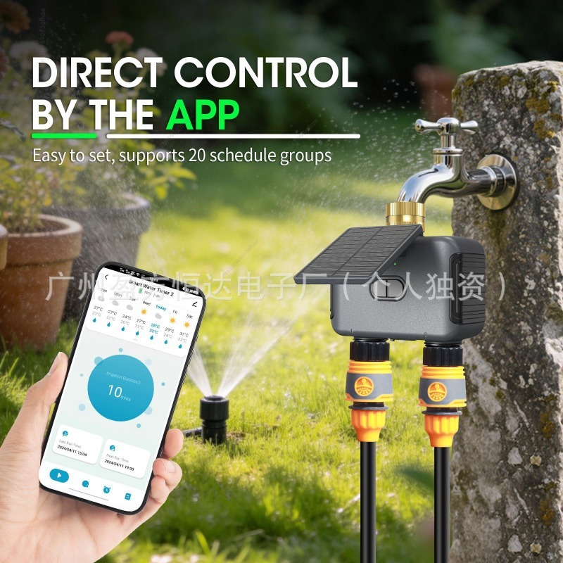 Solar WiFi Smart Irrigation Co - Timer Dual Outlet review and price