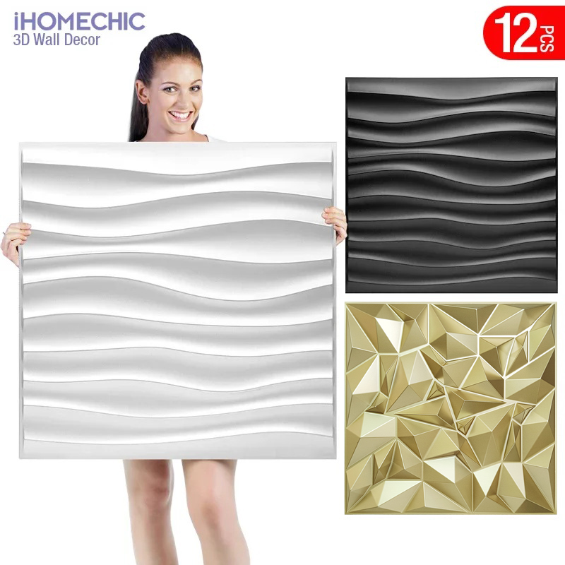 12pcs 50x50cm Champagne Gold C - Pvc Panel Background review and price