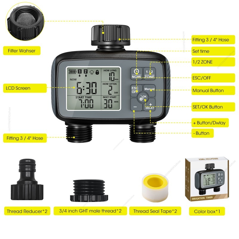 Smart Irrigation Timer with Du - Timer Dual Outlet review and price